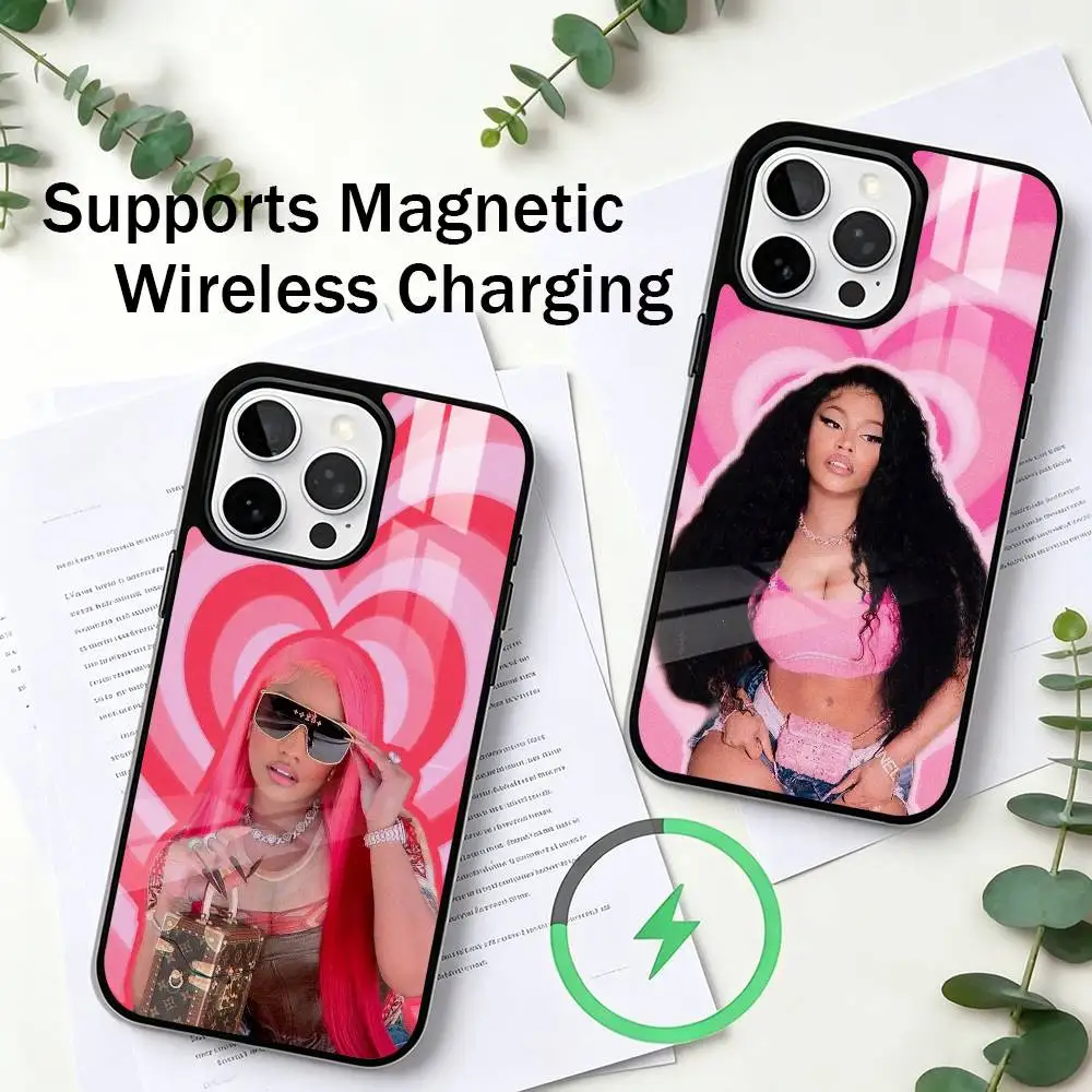 Popular Rapper Nicki Minaj Phone Case For iPhone17,16,15,14,13,12,11 Plus,Pro Compatible with magnetic wireless charging
