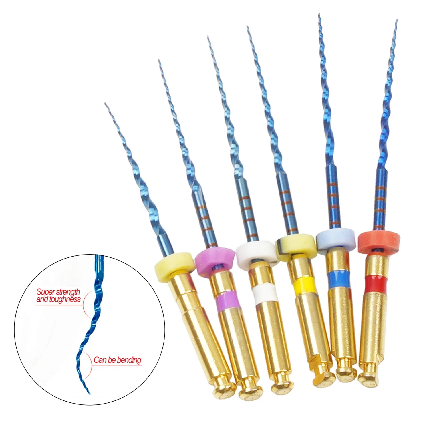 SYNI Dental Heat Activated Canal Root Files Super File BlueSX-F3 25mm Dentist Tools Can Bend for Preparing Root Canal Treatment — zdjęcie 2