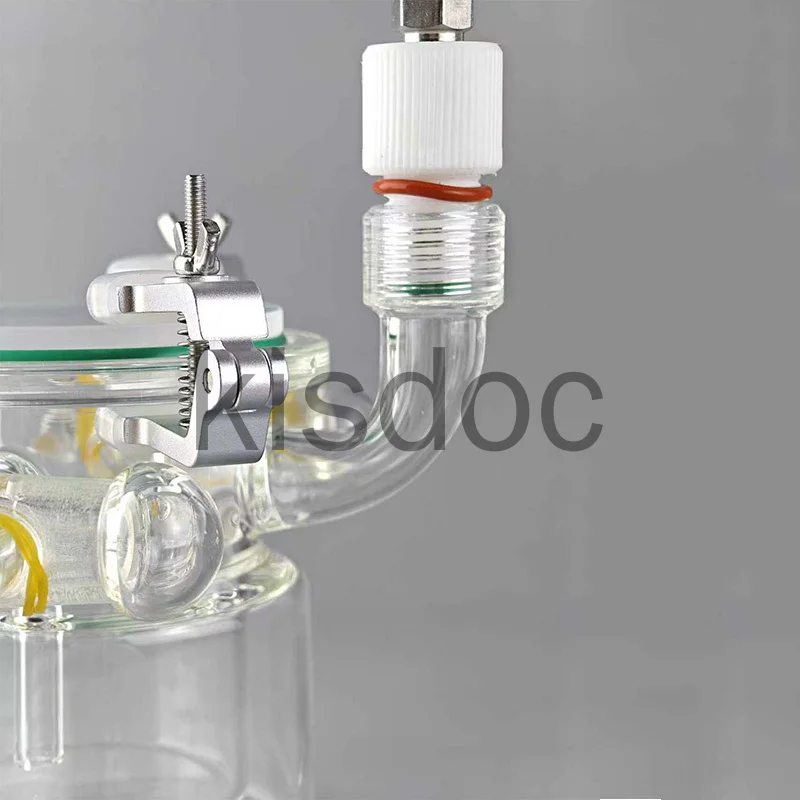 Quartz Photochemical Reactor with Pressure Gauge 50ml/100ml Jacketed Photocatalysis Reaction Vessel for Lab