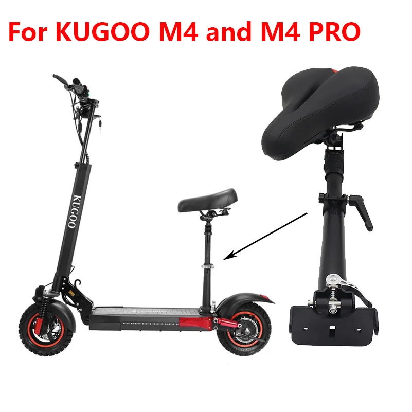 

For KUGOO M4 Pro Electric Scooter 10 Inch Electric Scooter Folding Seat Saddle Foldable Height Adjustable Shock-Absorbing Chair