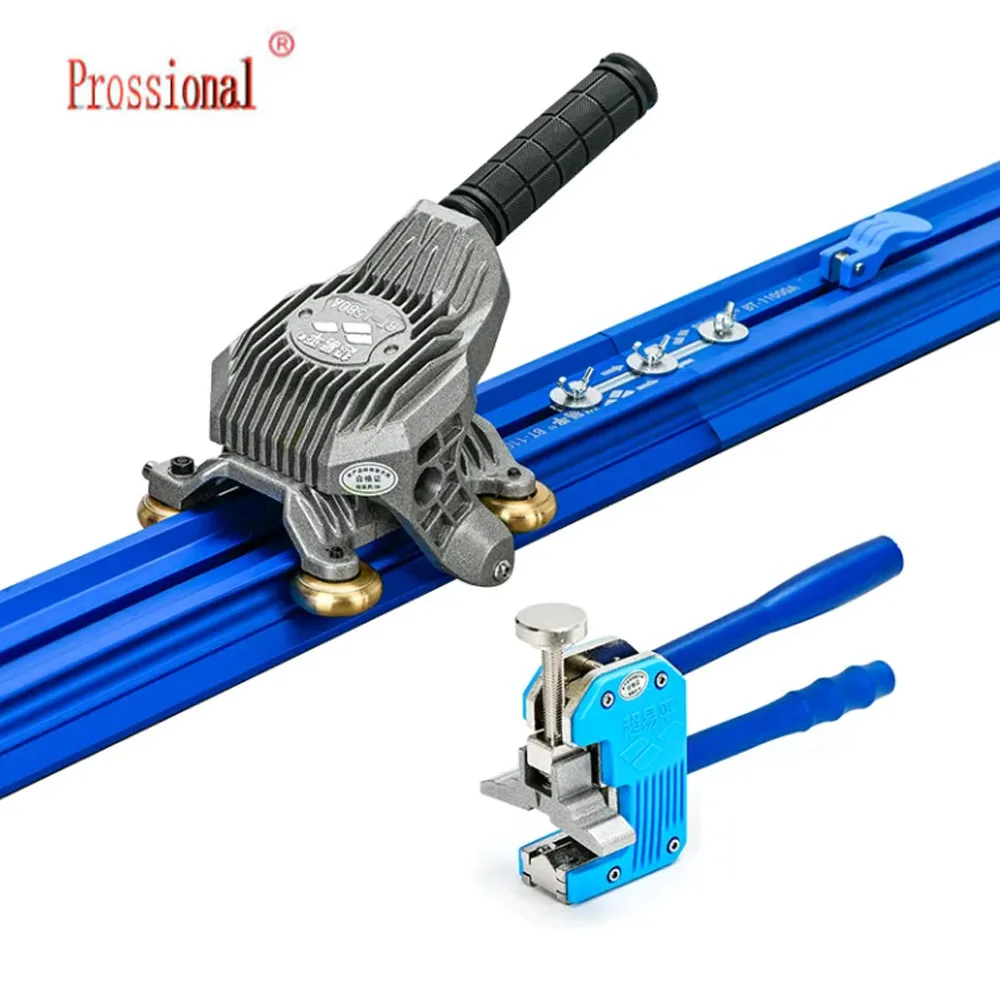 

New 2.2M-3.8M Tile Cutter for Large Format Tiles Rock Slab Manual Cutting Tool with Build-in Suction Cups Tile Push Knife