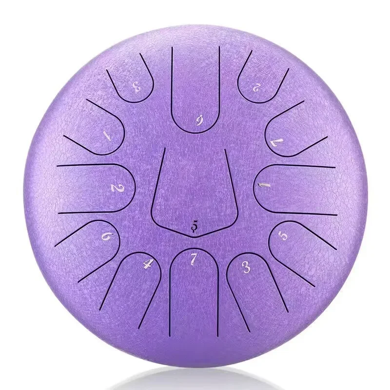 12 Inch 13 Notes Glucophone Steel Tongue Drum D Tones Music Drum Ethereal Drum Percussion Instrument 13 Notes Steel