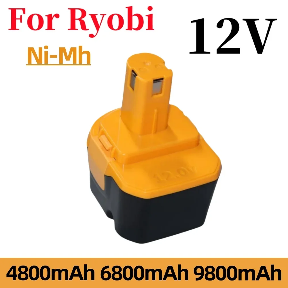for Ryobi Ni-MH Replacement Battery 12V 4.8/6.8/9.8Ah 1400652 BID1211 B-8286 BPT1025 RY-1204 CTH1201 CTH1202 Cordless Powe