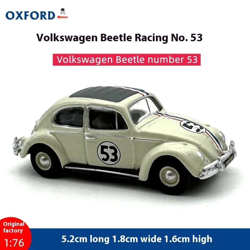 1: 76 Mini Volkswagen Classic Retro Beetle Racing 53 Car Simulation Model Collection Alloy Car Ornament Portable Outdoor Toy