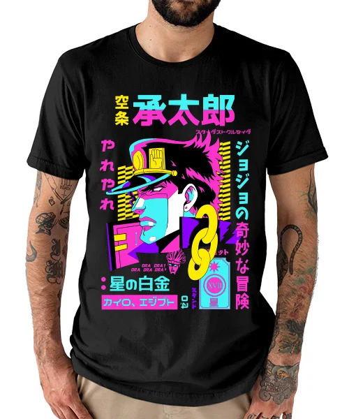 Camiseta unisex JoJo’s Bizarre Adventure Jotaro Kujo Cotton anime T-shirt