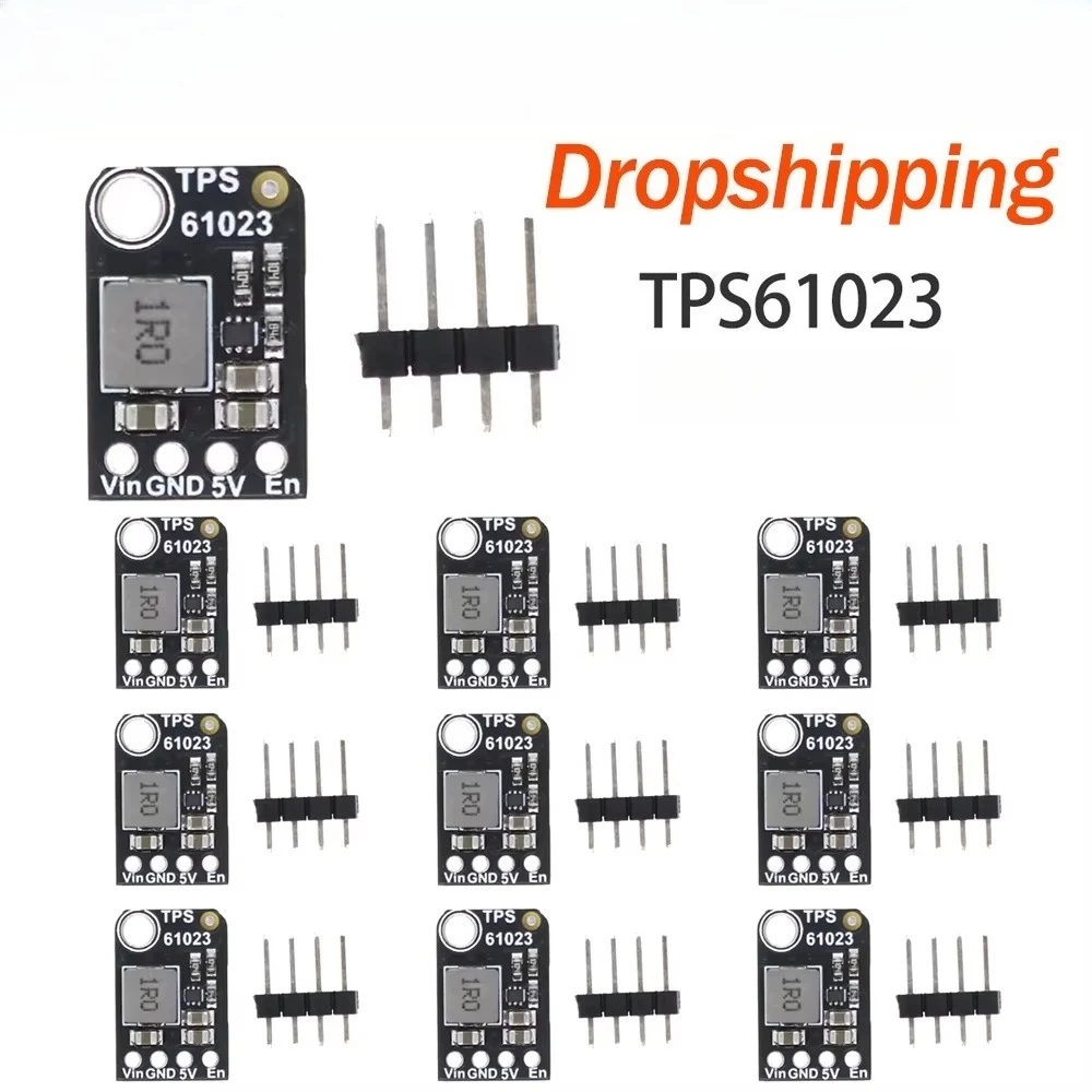 1/3/5PCS  TPS61023 DC‑DC Boost Module 5V 1A Step‑Up Voltage Regulator Converter Board High Efficiency Stable Output Power Supply