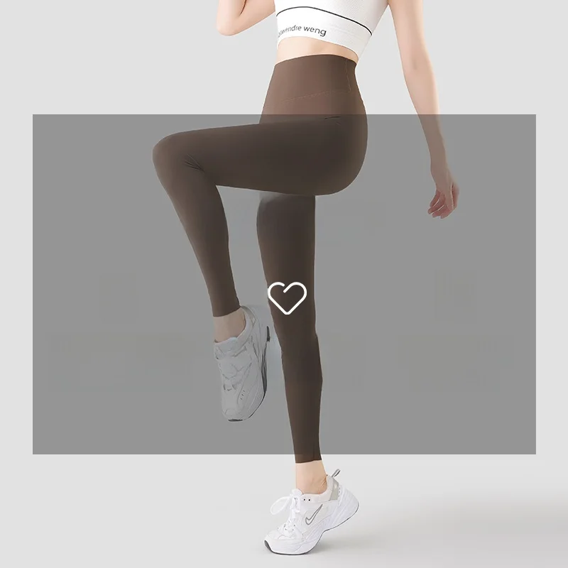 Calças de Yoga de Cintura Alta Alongadas para Mulheres, Calças Finas de Primavera e Outono, Slimming, Anti-Enrolamento, Roupas de Exercício