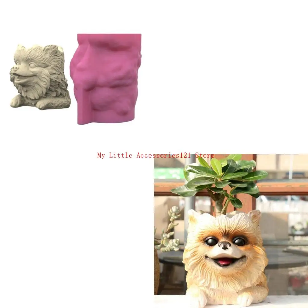

Handmade Plant Pots Mould Flexible Silicone Mould for Concrete Planter Creative Pen Holder Making Mould