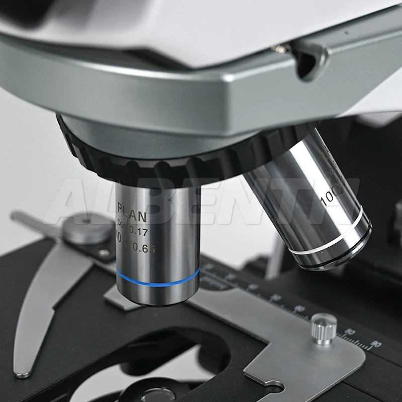 Albenth Professional Biological Compound Microscope 40X-1000X With 5W LED, 3D Mechanical Stage