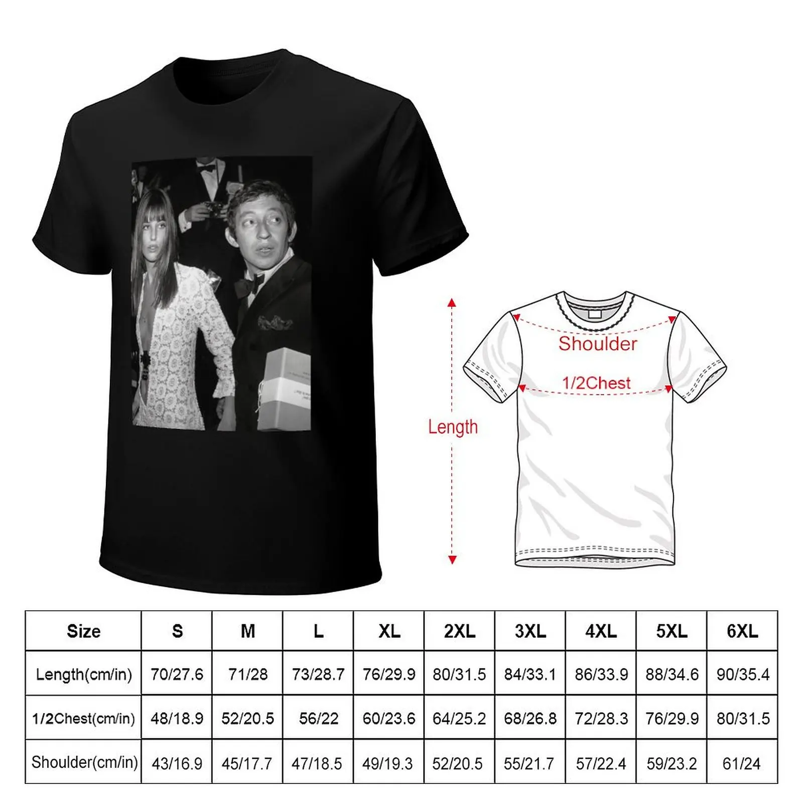 Jane Birkin and Serge Gainsbourg T-Shirt t shirt man casual T-Shirt