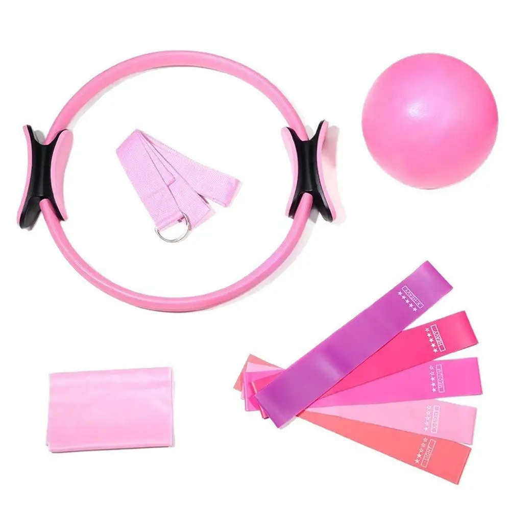 مجموعة بيلاتيس مكونة من 13 قطعة، حلقة مقاومة لليوجا - تدريب عضلات الساق، أداة سحب قوة الأطراف، معدات تمارين اللياقة البدنية في صالة الألعاب الرياضية المنزلية