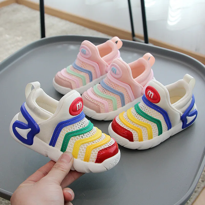 Summer And Spring Fashion Toddlers Shoes Baby Boys & Girls Kids Sneakers Breathable Soft BottomSize 21-30