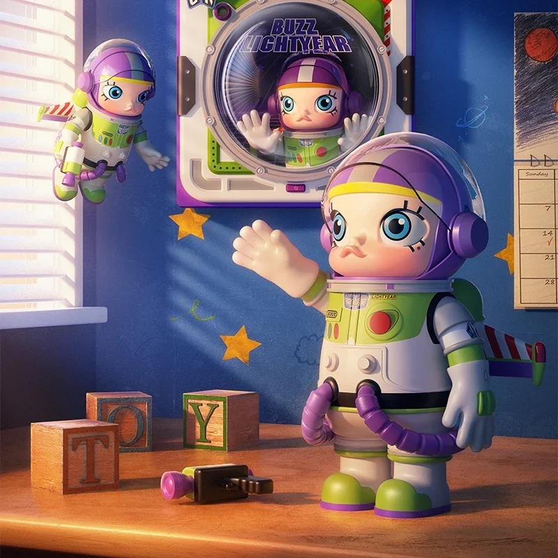 POP MART MEGA SPACE MOLLY 400% BUZZ LIGHTYEAR Series Mystery Box Genuine Blind Box Guess Toys Bag Ornament Figurines Home Decor