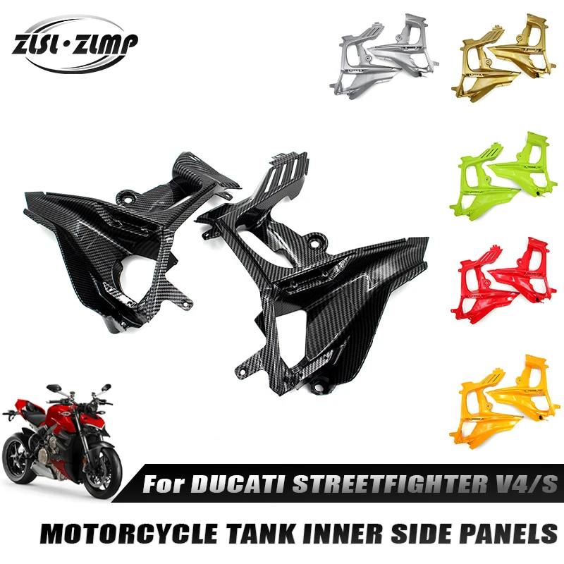 

For DUCATI Streetfighter V4 V4S 2020-2023 Motorcycle Real Carbon Fiber Front Fairing Tank Inner Side Panels Spoiler Accessories