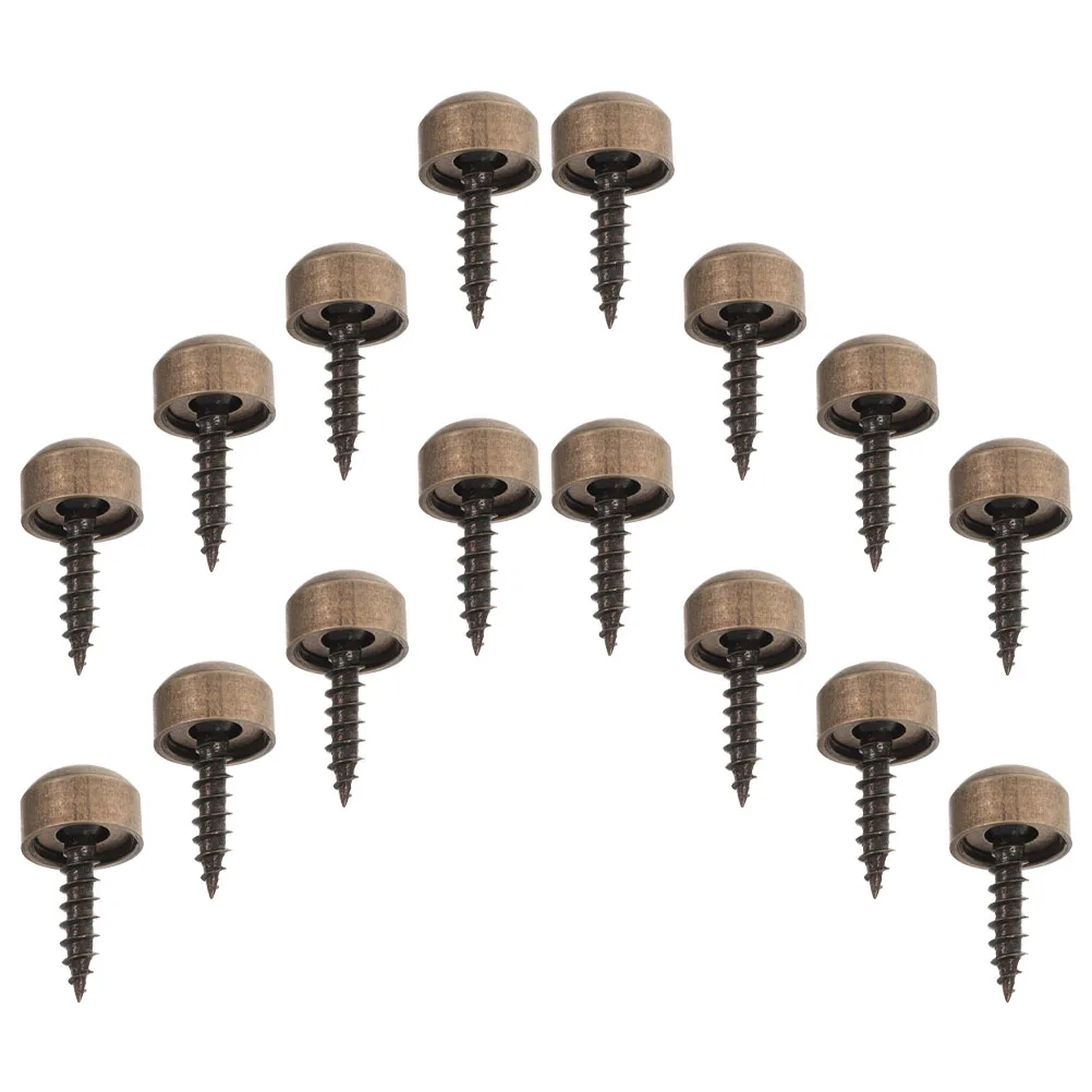 

16pcs Copper Decorative Screw Caps 9mm Self Tapping Screws Cover Mirror Wood Screws Hardware
