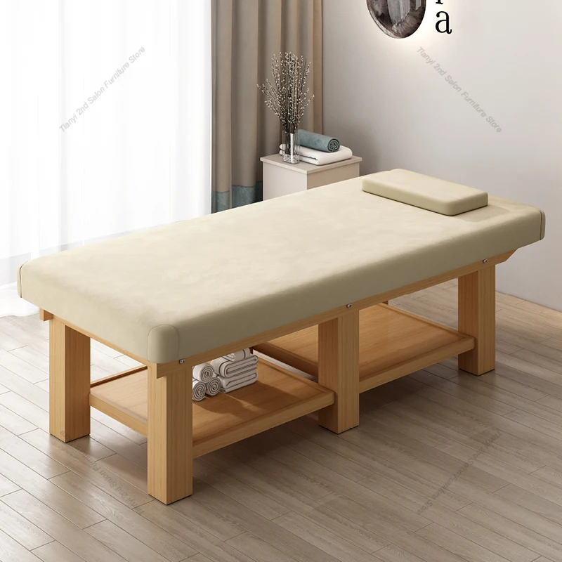 Nordic Multifunctional Massage Tables Adjustable Foot Bath Solid Wood Massage Tables Beauty Salon Furniture Cama De Masaje HBMT