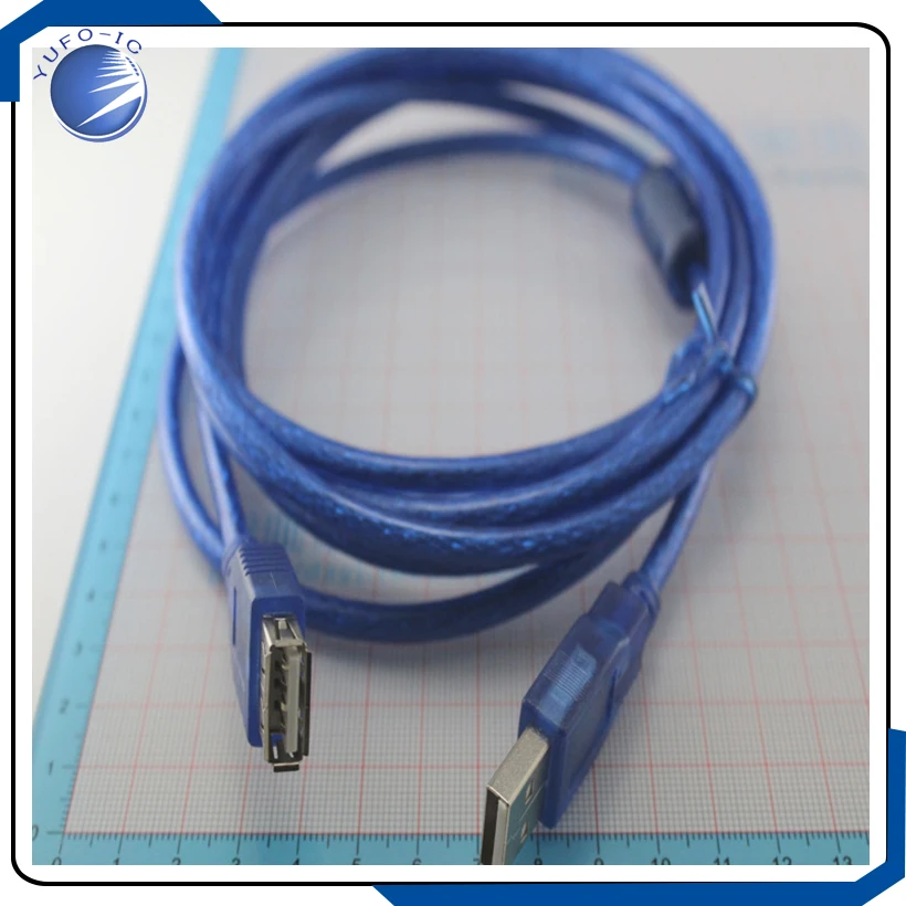 1 قطعة 3 أمتار حلقة نحاسية كاملة USB حافلة USB تمديد سلك كابل من سلك كابل USB الكريستال