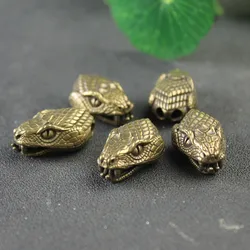 Snake Head Brass Buckle EDC Outdoor DIY Woven Paracord Survival Bracelets Supplies Accessories Retro Umbrella Rope Lanyard Beads