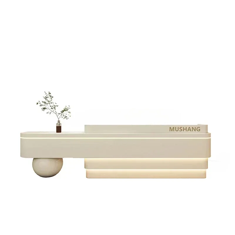 

Creativity Cashier Standing Desk Office Shop Counter Aesthetic Desk White Simple Hair Salon Supermarket Mostrador Negocio