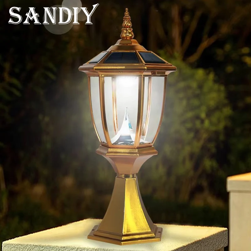 Solar Energy Outdoor LED Stigma Lamp Garden Light Waterproof IP65 Wall Lamp Pathway Landscape Solar Lights for Garden Decoration