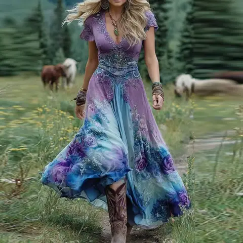 8 best sales boho maxiklänning - №8