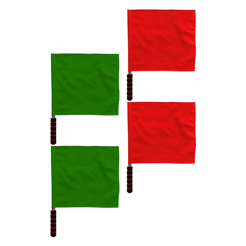 

4 шт. школьный судейский флаг арбитры проводящие флаги сигнальная гонка ручные маленькие палки баннер