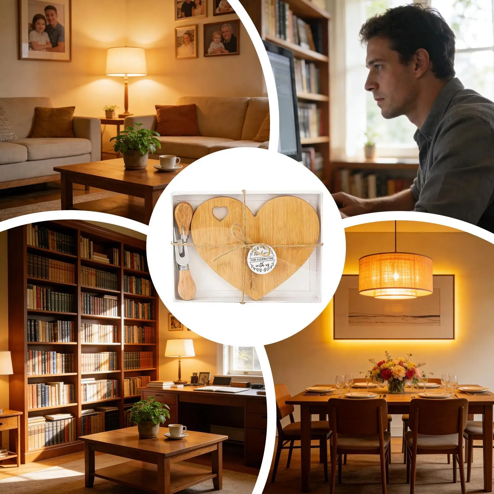 

Поднос для закусок в форме сердца с набором столовых приборов для мясных деликатесов, для Рождества, для женщин, пар, взрослых, для дома и семьи