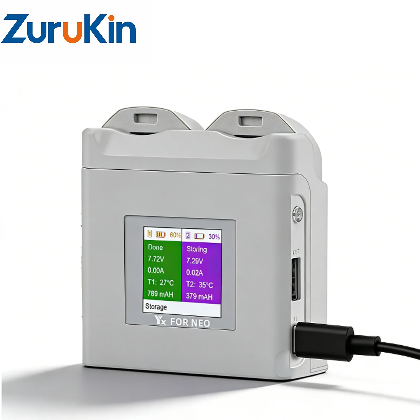 Smart Fast Charger for DJI Neo Battery 45W Two-Way Digital LCD Charging Hub Power Bank Storage Mode for Drone Accessories