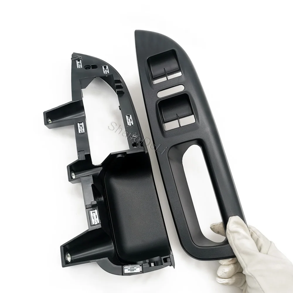 2 قطعة نافذة السيارة الداخلية الأمامية اليسرى رفع التبديل مقبض الباب قوس غطاء الكسوة صالح لسكودا 2007-2014 اوكتافيا #4