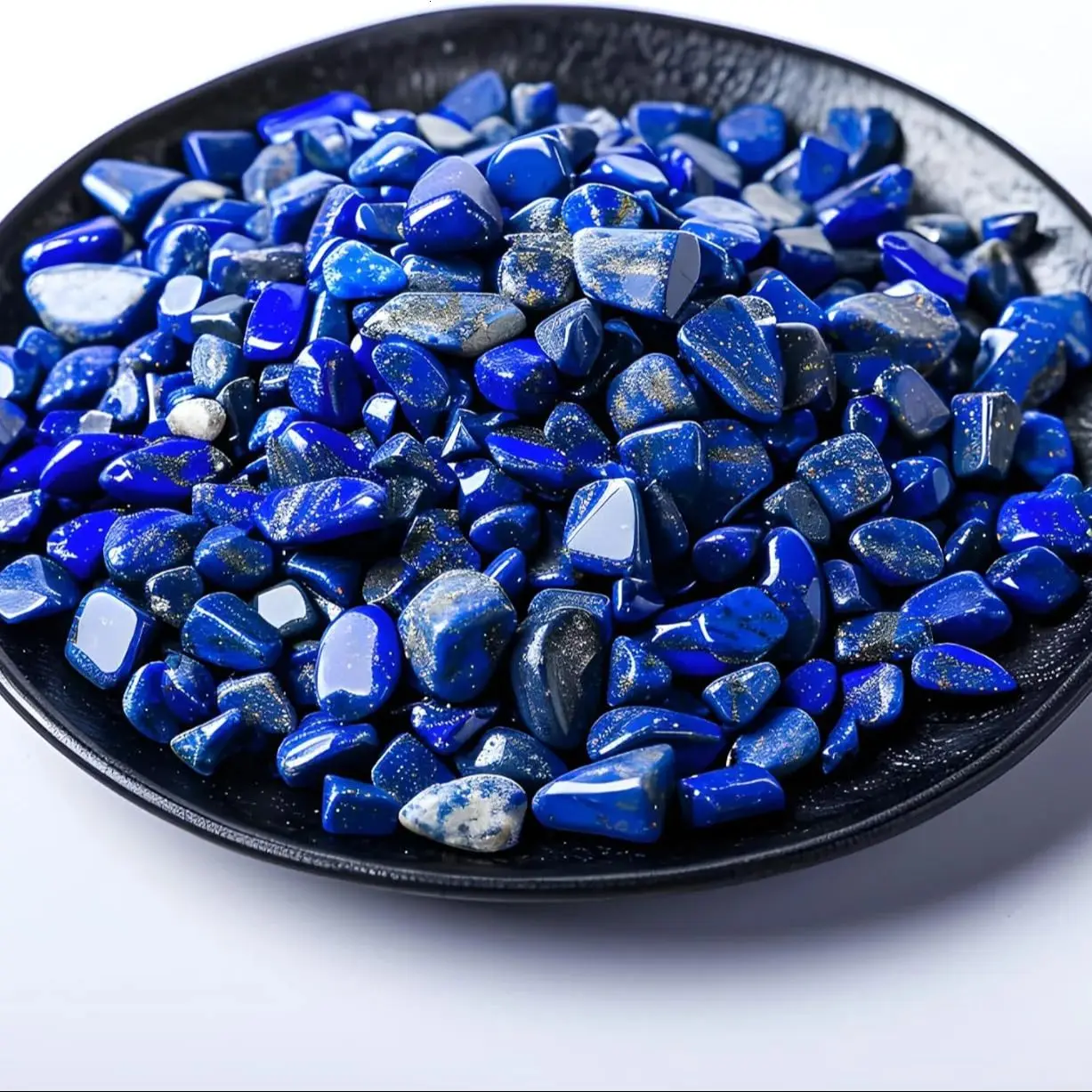 3–12 mm natürliche Lapislazuli-Chips, polierte Lapislazuli-Steinsplitter, Kristall-Edelstein-Chips – Lapislazuli, natürliche Kristallchips