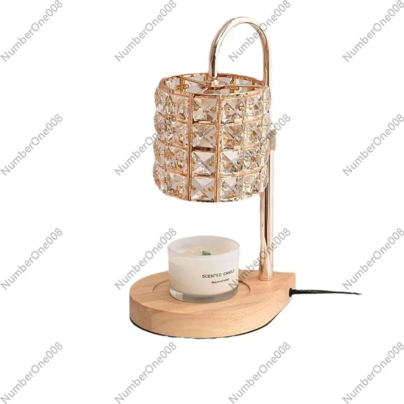 Geometric Glass Multi-faceted Aroma Diffuser Wax Melting Lamp Bedside Decorative Art Table Lamp Flameless Minimalist Gift