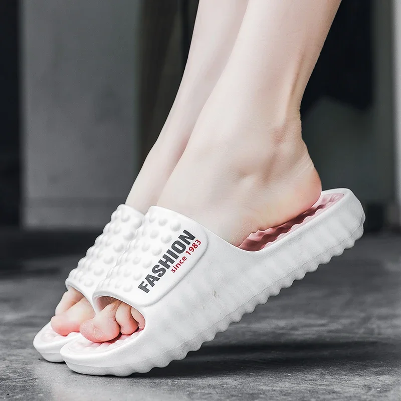 Ladies Summer Open Toe Massage Sandal Slippers Ergonomic Raised Particle Design Soft Cushion Anti Slip Bottom Household Daily