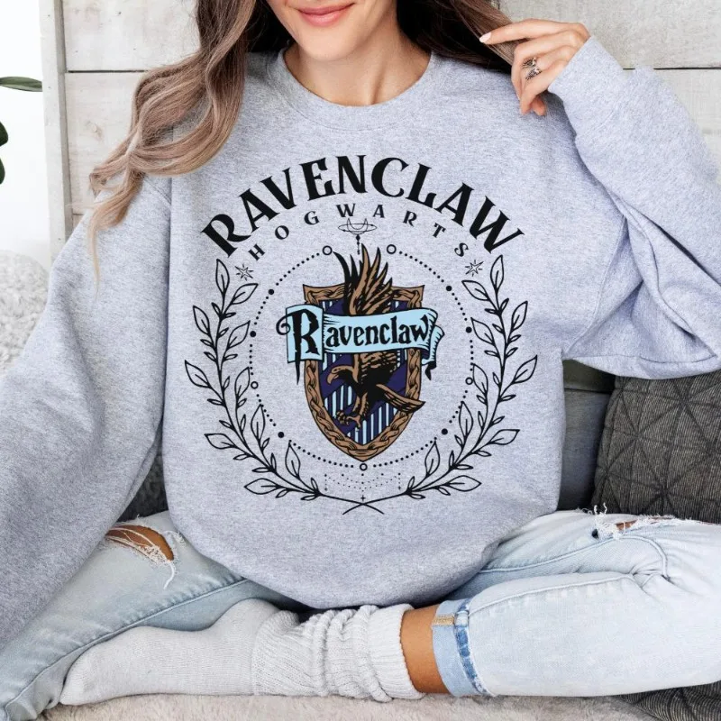 Ravenclaw Poudlard Maison de Sorcellerie et Magie Harry Potter Sweats à capuche Automne/Inverno Nouvelle Collection Unisexe Casual Streetwear