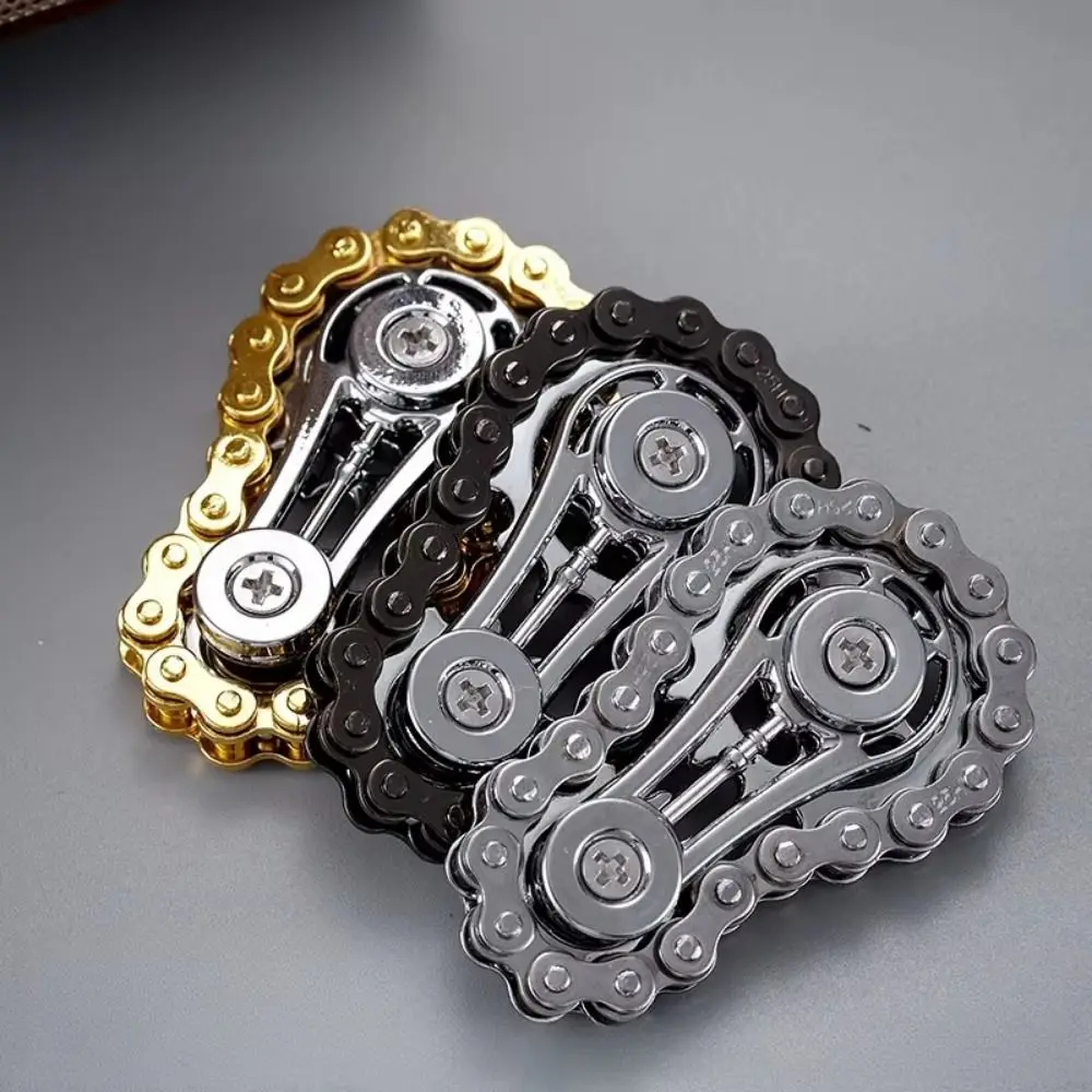 

Chains Gear Fingertip Gyro Mechanical Spinning Top Fingertip Sprocket Hand Spinner Chain Gear Metal Gyroscope