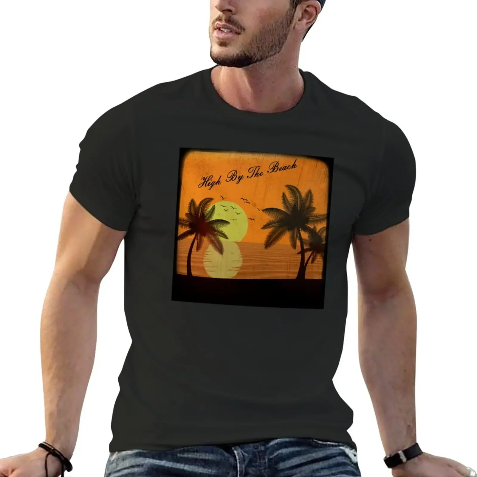 Lana Del Rey - High By The Beach T-Shirt anime sublime mens plain t shirts