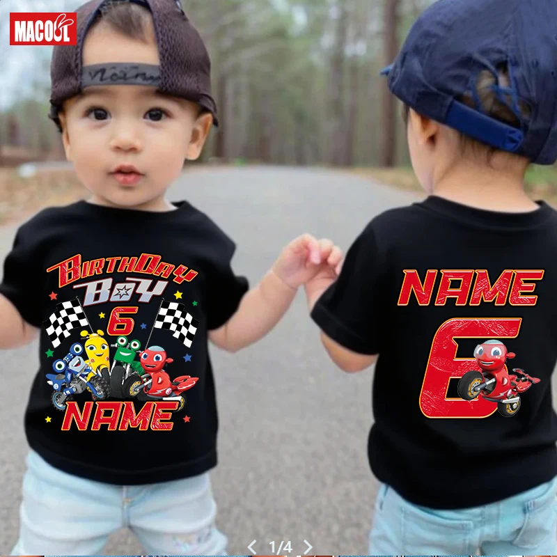 Birthday Boy Shirt 1st Boys for Kids Shirts 5th Children 3 4 Years Old Kids Clothes Motorcycle 3rd Birthday Party Shirt Custom