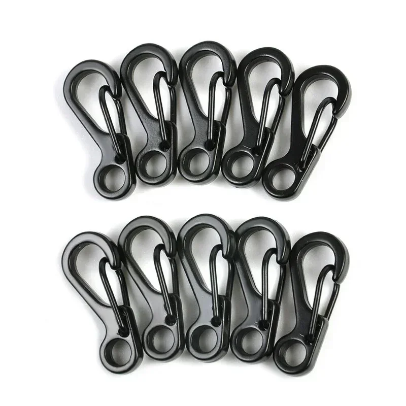 Stainless Steel Carabiner Key chain Buckle Traveling Lightweight 10Pcs Set Snap Spring Clip Hook Climbing Durable