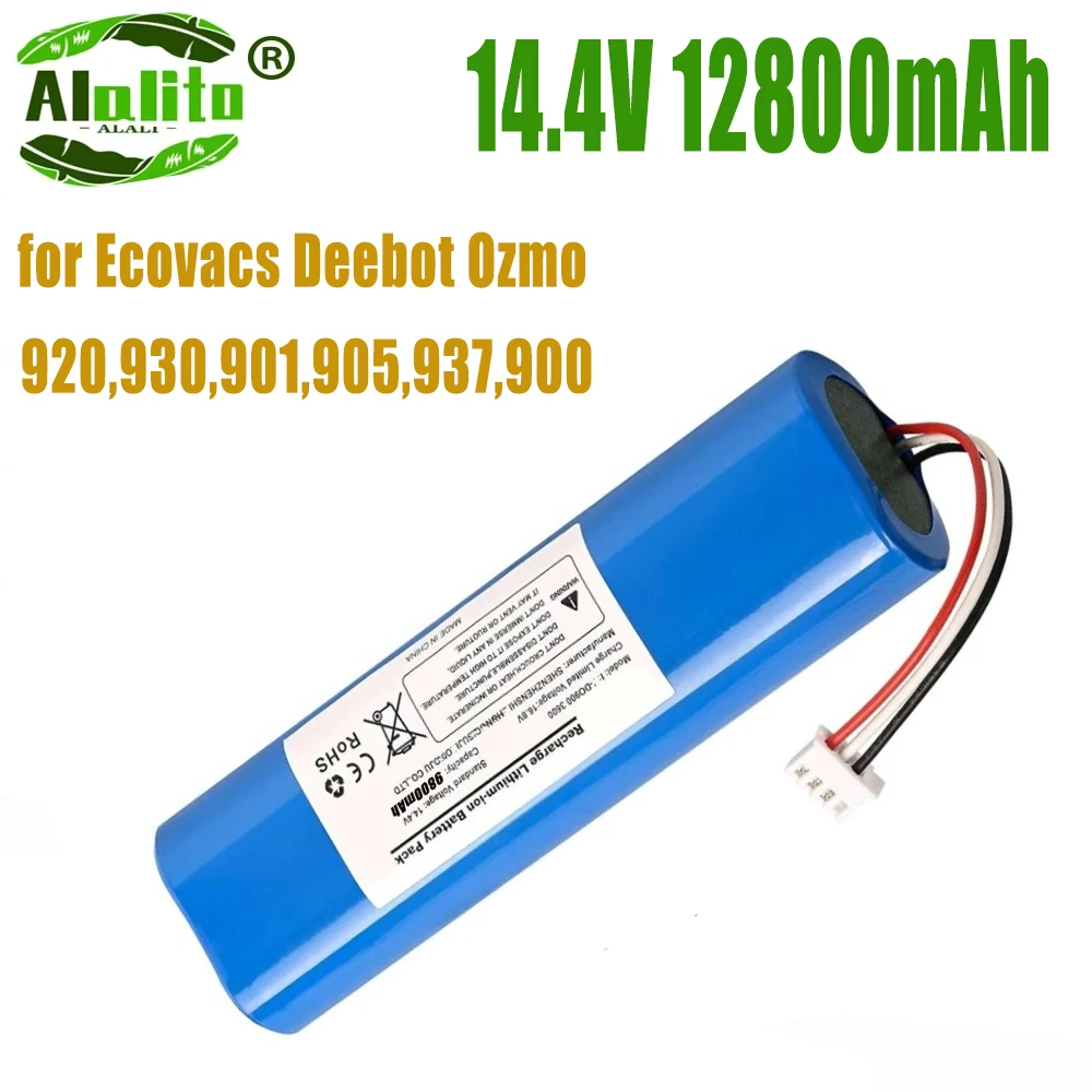 

100%.Original.Batería.Para.Robot.aspirador Ecovacs.Deebot.Ozmo.14,4V.12800mAh.900,901, 905,930,937.novedad.