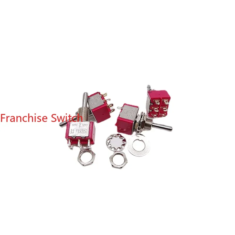 10PCS Rocker Switch T8012A Left And Right Self Reset 6-pin Button