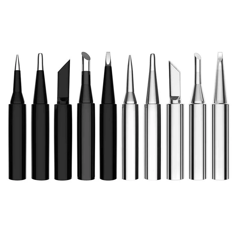 5Pcs 900M-T punte per saldatore in rame puro senza piombo strumento per punta di saldatore lectric Set di teste per saldatore I + B + K + 2.4D + 3C