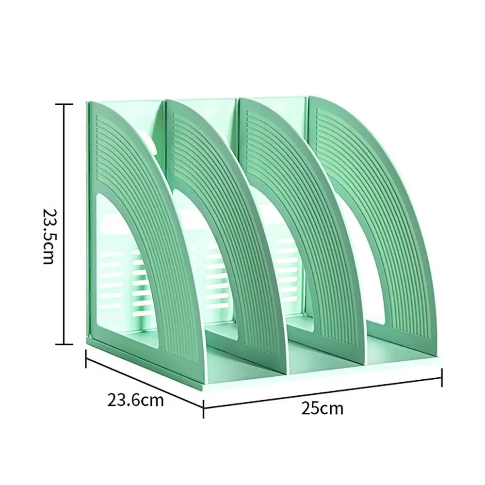 Durable Morandi Color Bookends Double Side Handles Desk Organizer Tabletop File Holder Divided Book Stand for Student Office