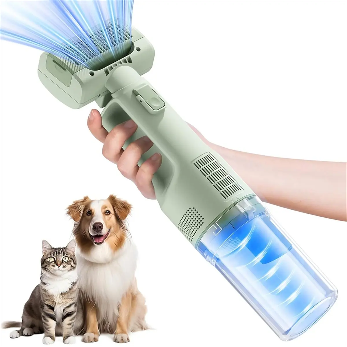 Imagen 3: * Gran aspiradora para el cuidado de mascotas para perros, suministros de aseo para gatos, herramienta para quitar el vello de mascotas al vacío para quitar el Kit de peine para desechar