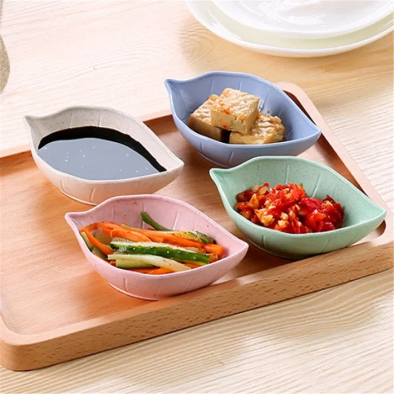 Cute Leaves Shape Seasoning Bowl Sauce Oil Salt Vinegar Pickle Household Plates Dish Tableware Kitchen Accessories