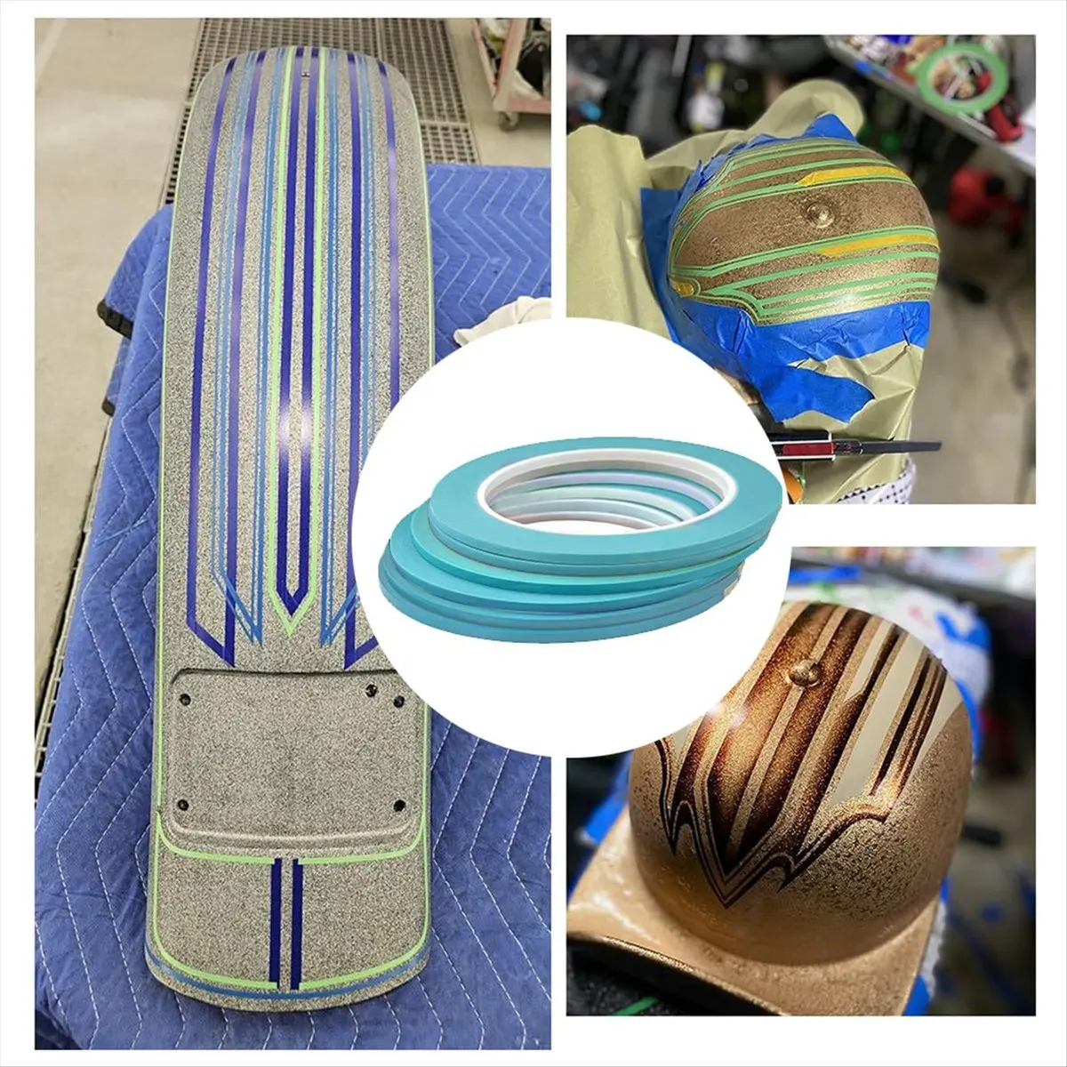A20I 6 Rolls Fine Line Tape High-Temp Viny Fineline Masking Tape Painters Tape Blue (1/8 Inch 6pcs)