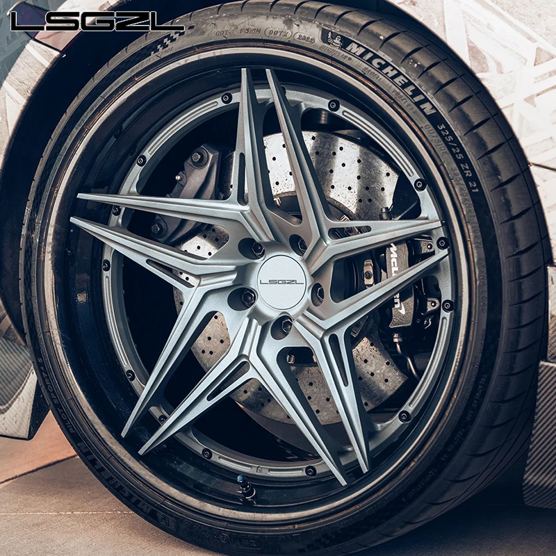 Deep Concave Carbon Fiber 17-26 Inch 5x130 5x112 5x114 5x120 Rims Forged Alloy Spoke Compatible for BMW Tesla Nissan GTR C8