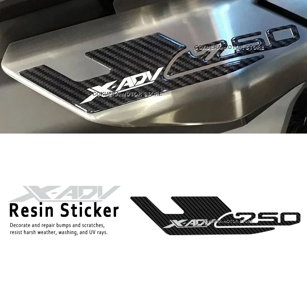 

For Honda XADV750 X-ADV 750 Motorcycle Accessories 3D Resin Sticker Protection Exhaust Carter Sticker