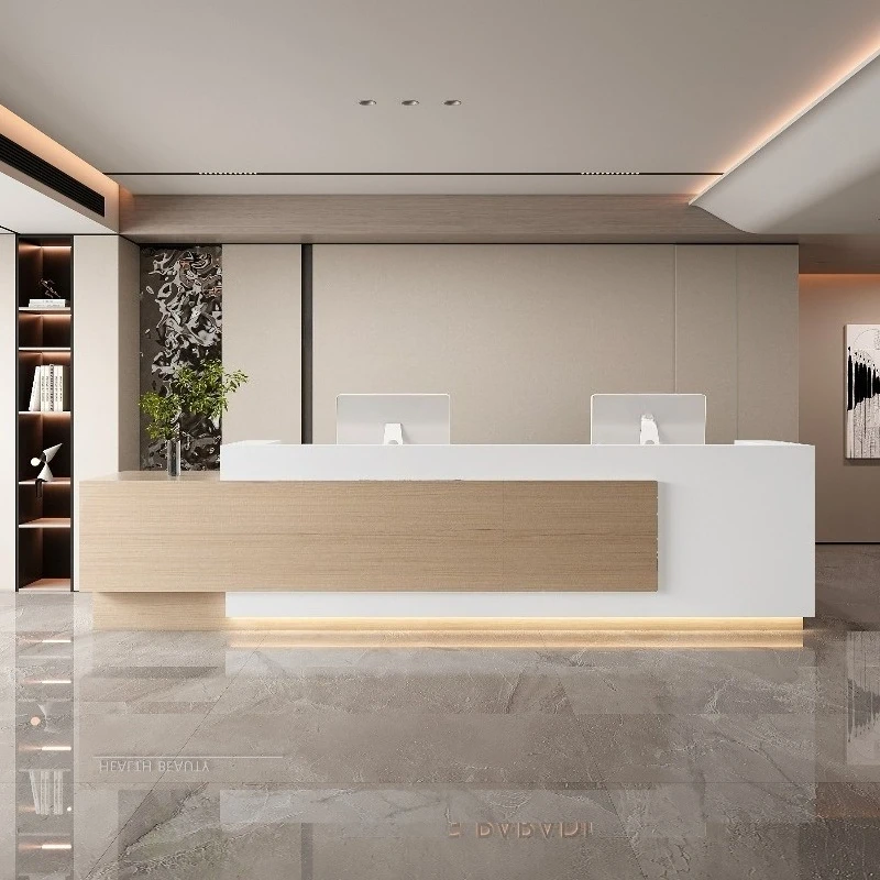 Company Simple Reception Desks Executive Aesthetic Minimalist Design Reception Desks Unique Luxury Mostrador Trendy Furniture