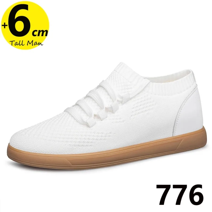 

2025 Winter Luxury Shoes776 Sneakers Men Sports Elevator Shoes Height Increase Insole 6cm Man White Sports