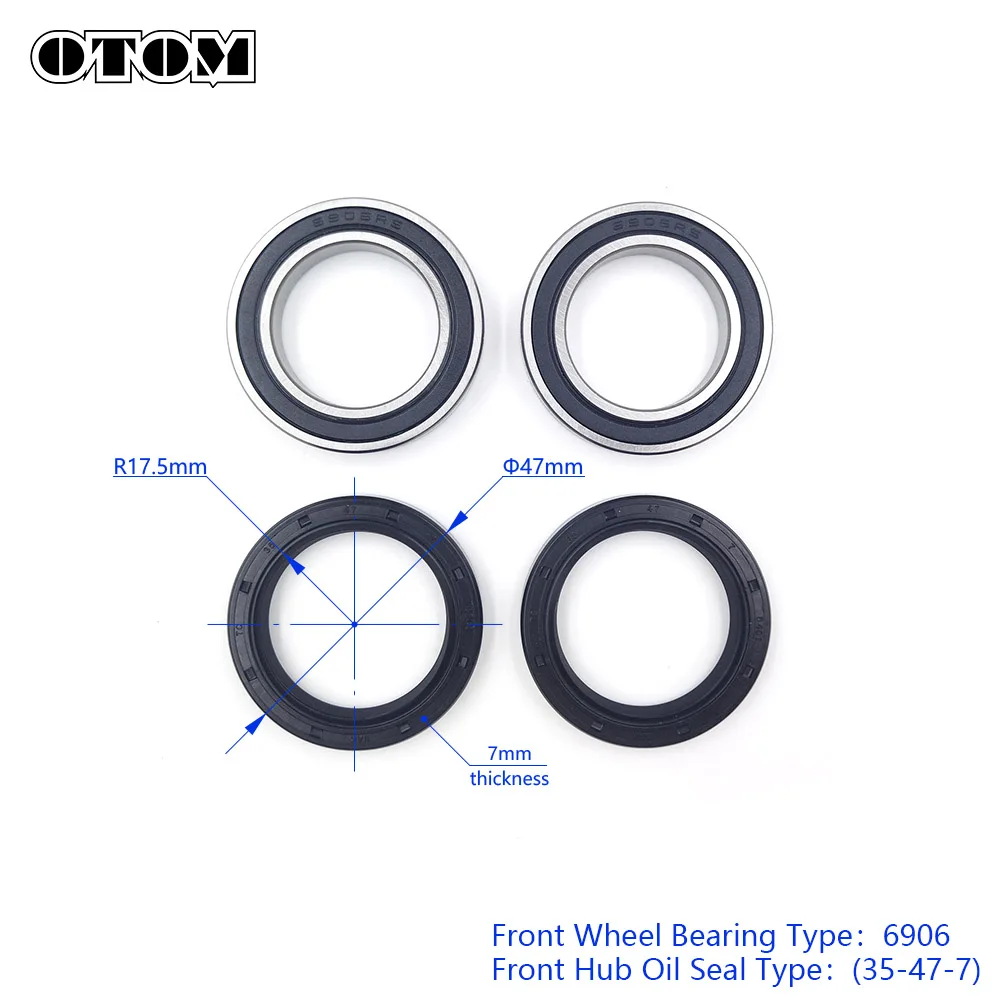 OTOM Motorcycle Front 6906 Rear 6005 Wheel Bearing Hub Oil Seal Kit For KTM EXC200 SX300 XC150 CR125 HUSQVARNA TC250 FC450 FE250