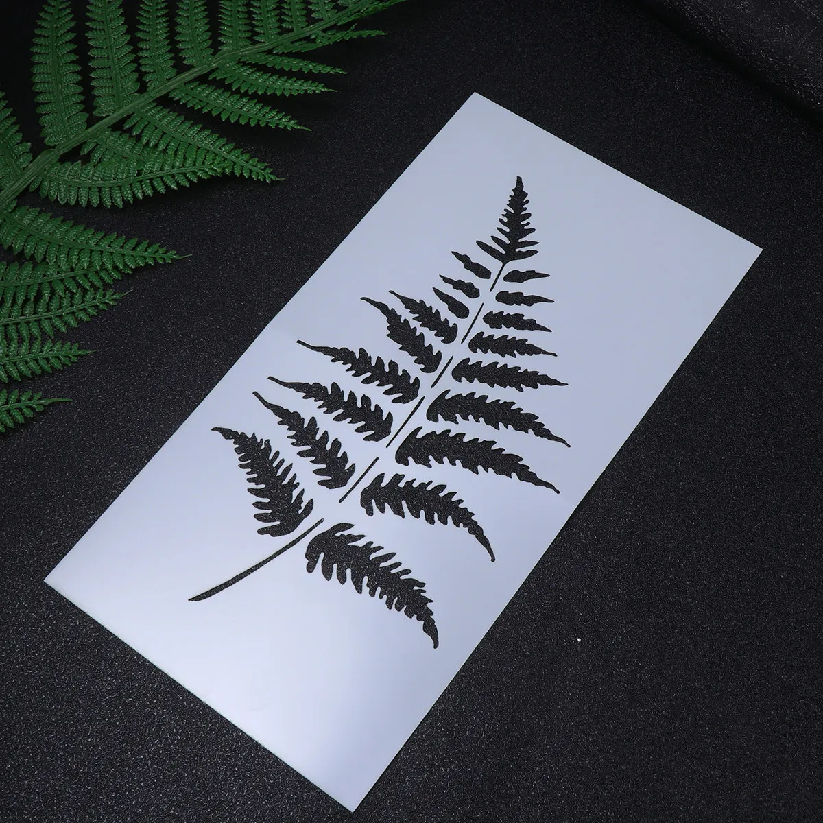 

5Pcs Plant Leaf Cake Stencil Set Elegant Hollow Design Reusable Plastic Baking Template for Sugar Icing Coffee Latte Art